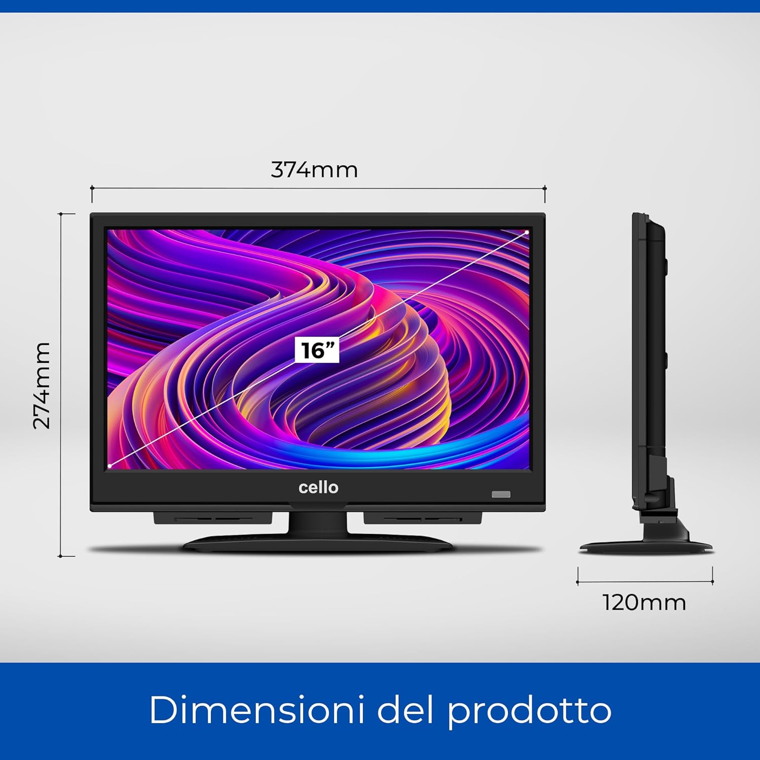 Cello C1624WS Smart TV LED Full HD 16" (Classe E) - immagine 4