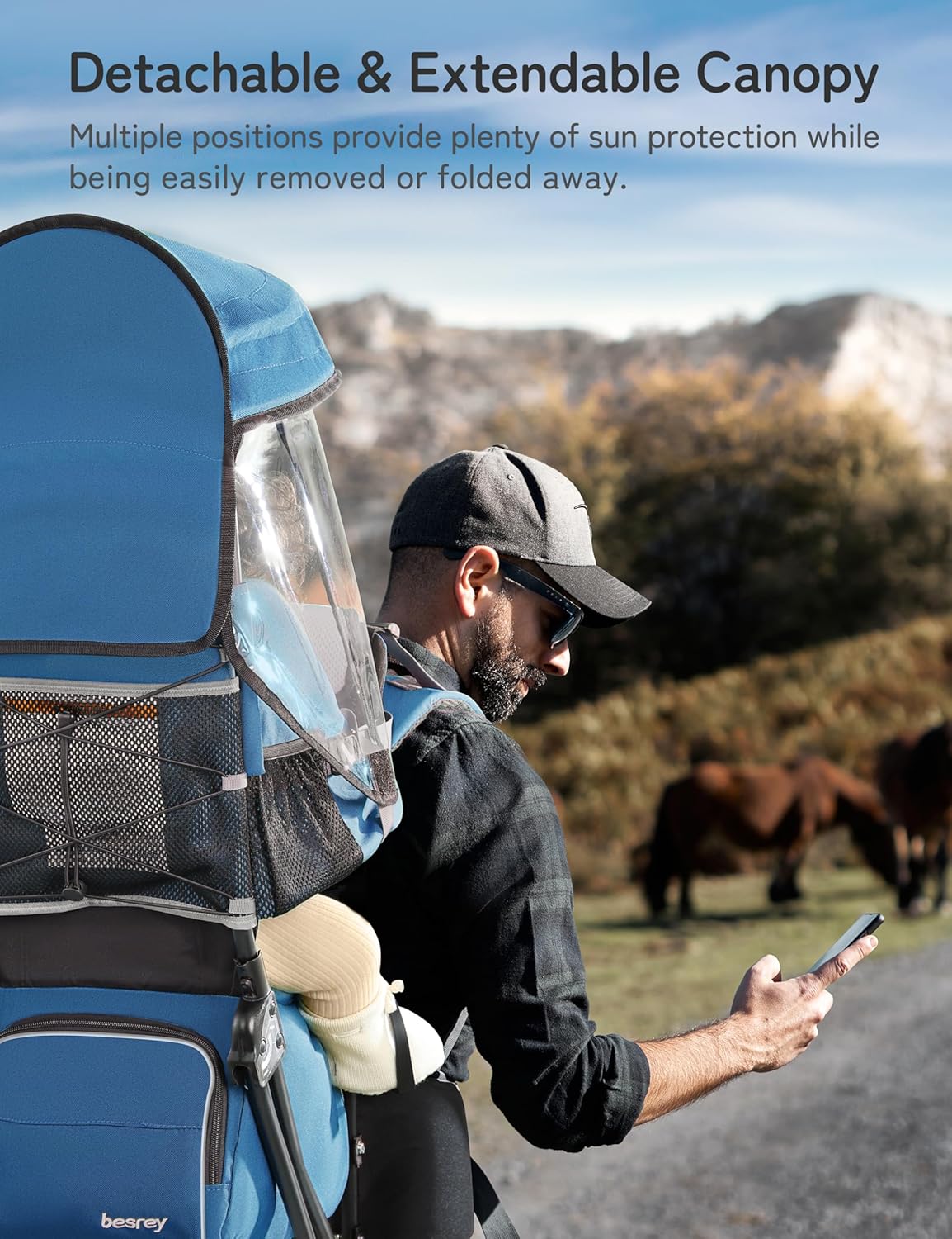 Besrey Zaino da Trekking per Bambini con Sedile - immagine 3