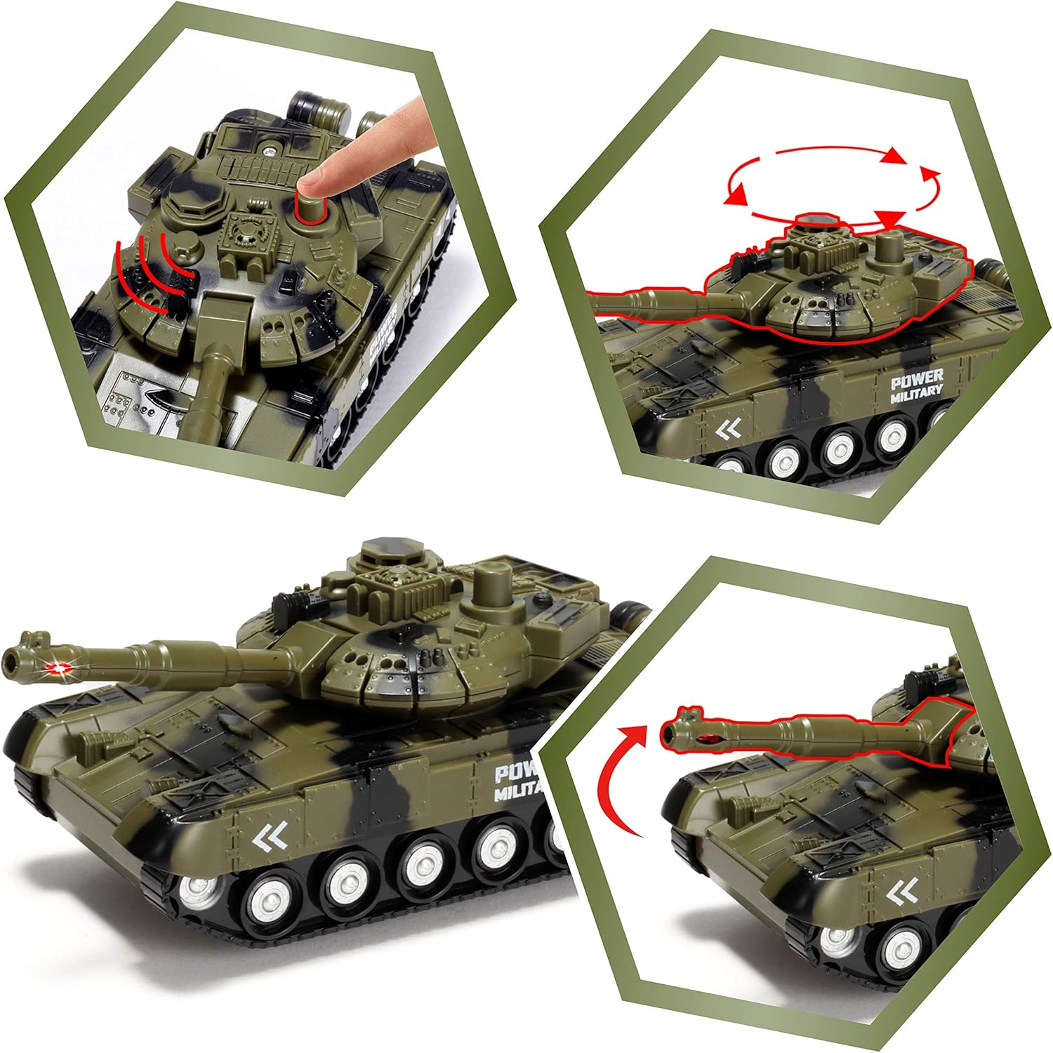 JOYIN 3 in 1 Veicoli Militari con Sirena e Action Figure - immagine 3