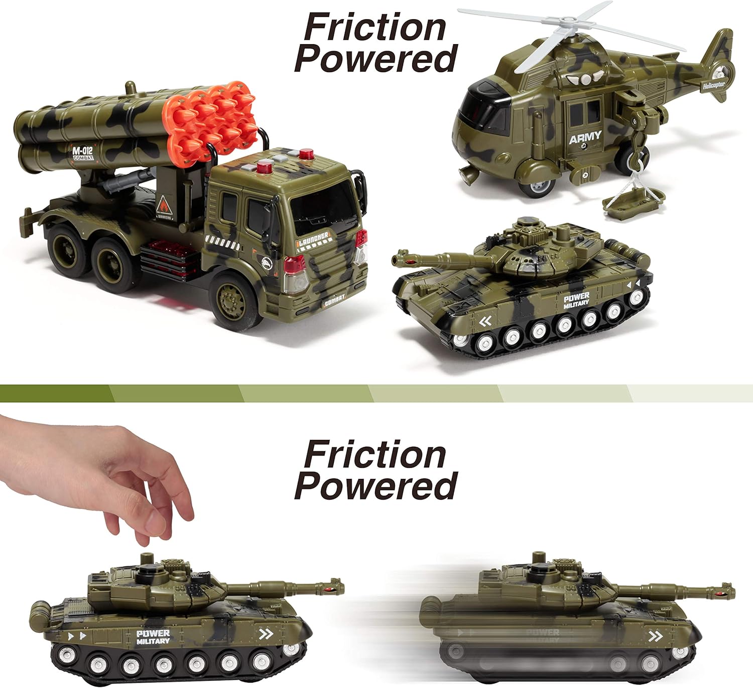 JOYIN 3 in 1 Veicoli Militari con Sirena e Action Figure - immagine 5