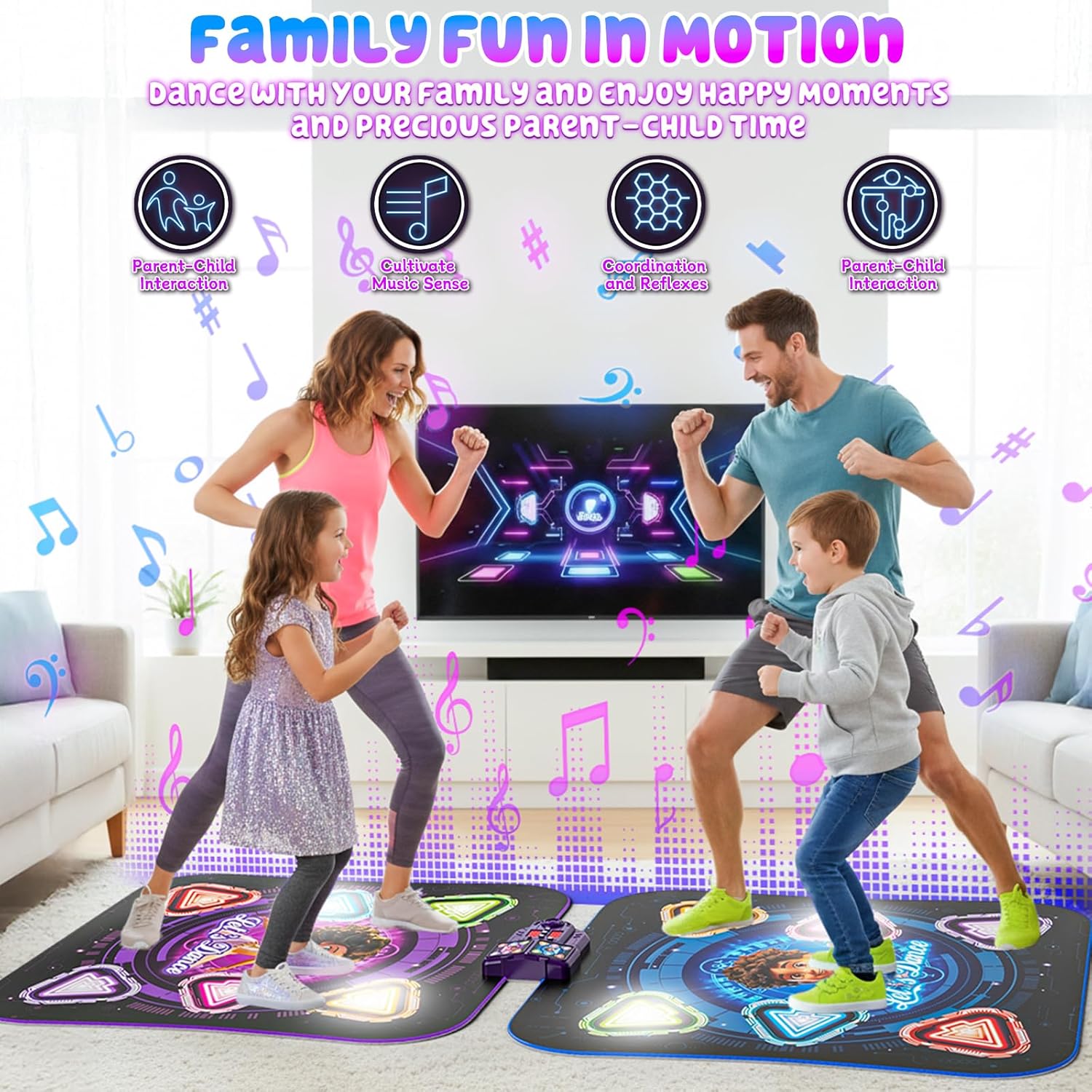 Tappeto da Ballo 2 Giocatori con Bluetooth per Bambini - immagine 3