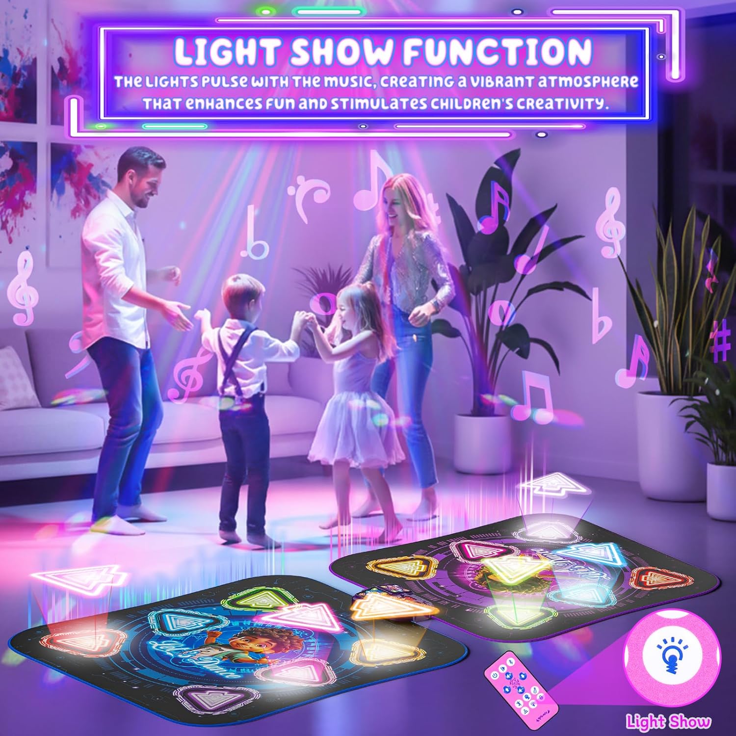 Tappeto da Ballo 2 Giocatori con Bluetooth per Bambini - immagine 5