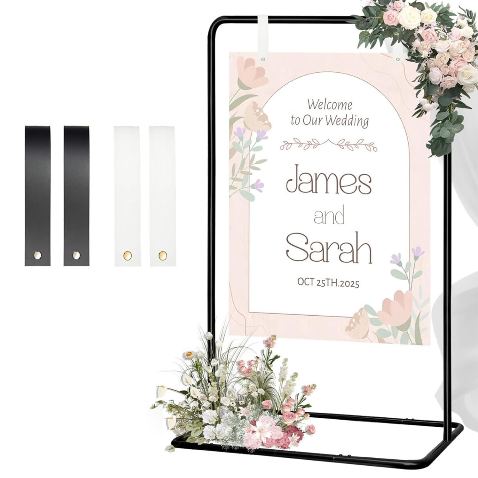 Cavalletto per Poster di Nozze 173x80x50cm, Nero