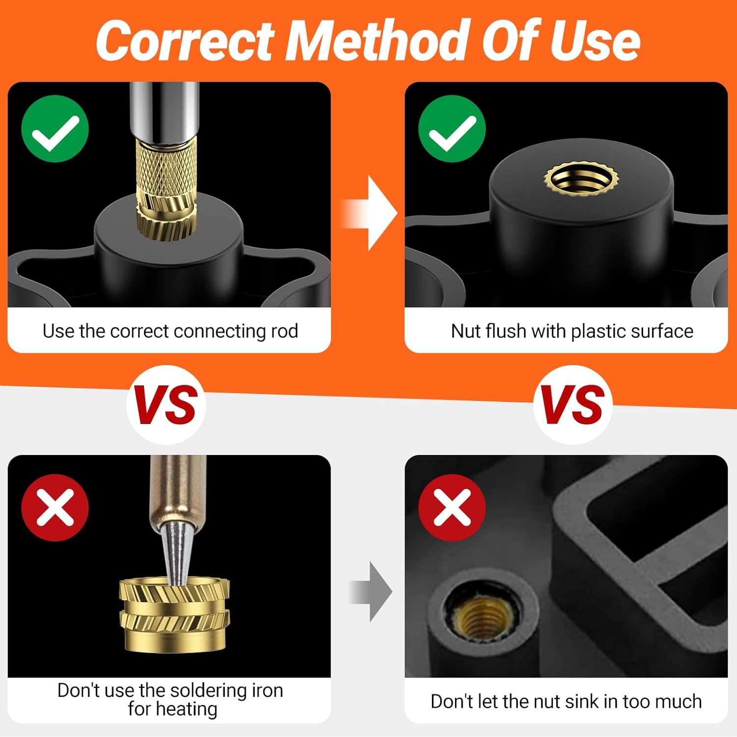 Preciva Inserto Filettato - 130 Pezzi M2-M8 - immagine 5