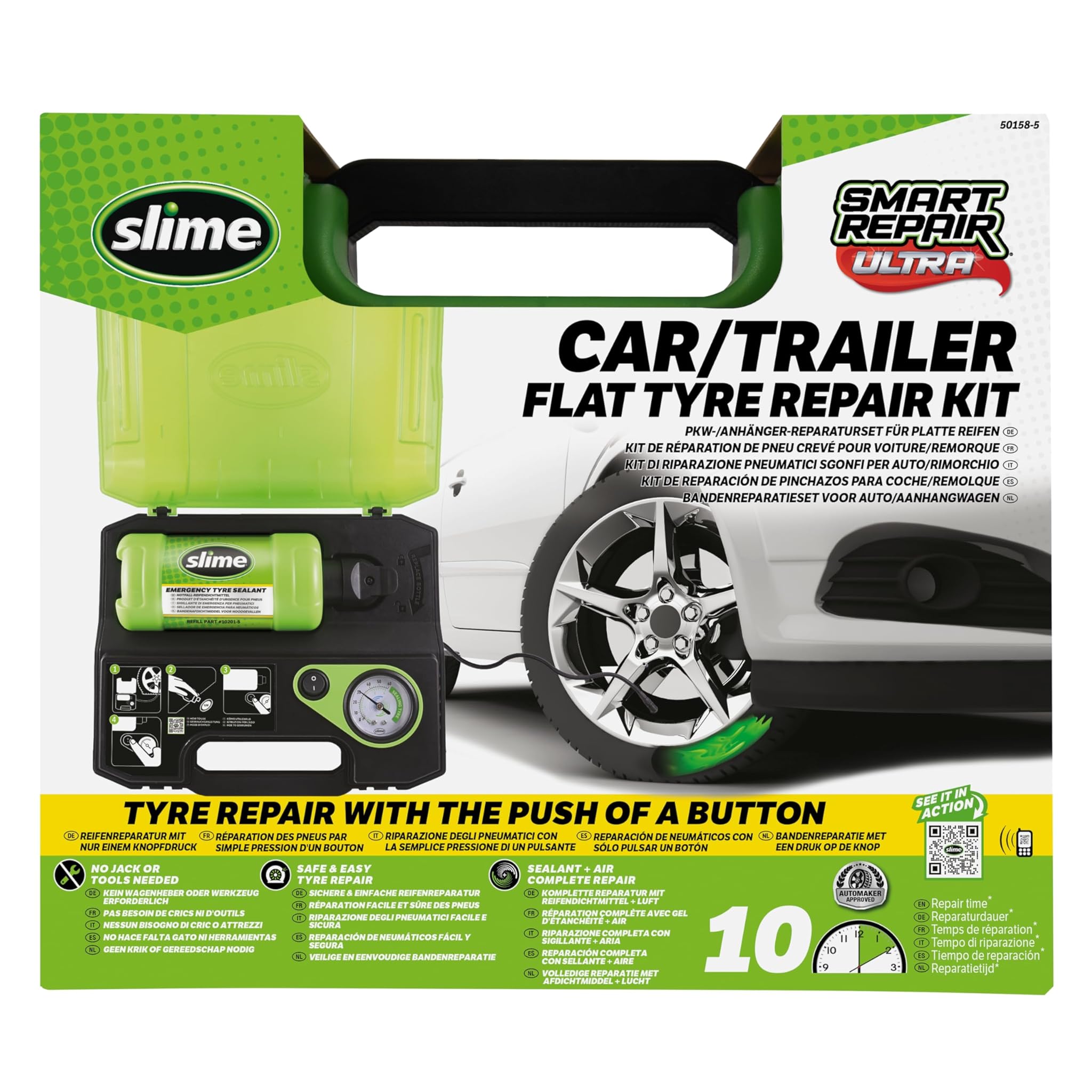 Slime 50158 Flat Tyre Repair Kit Smart Repair Ultra
