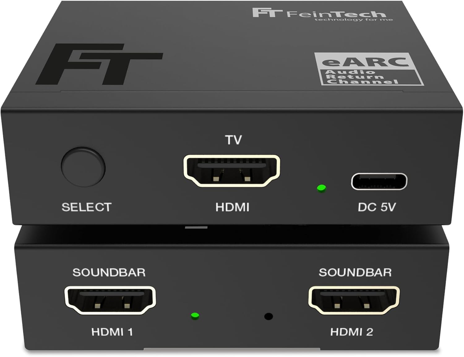 Feintech AX421 HDMI eARC Switch 1 TV x 2 Soundbar - immagine 1