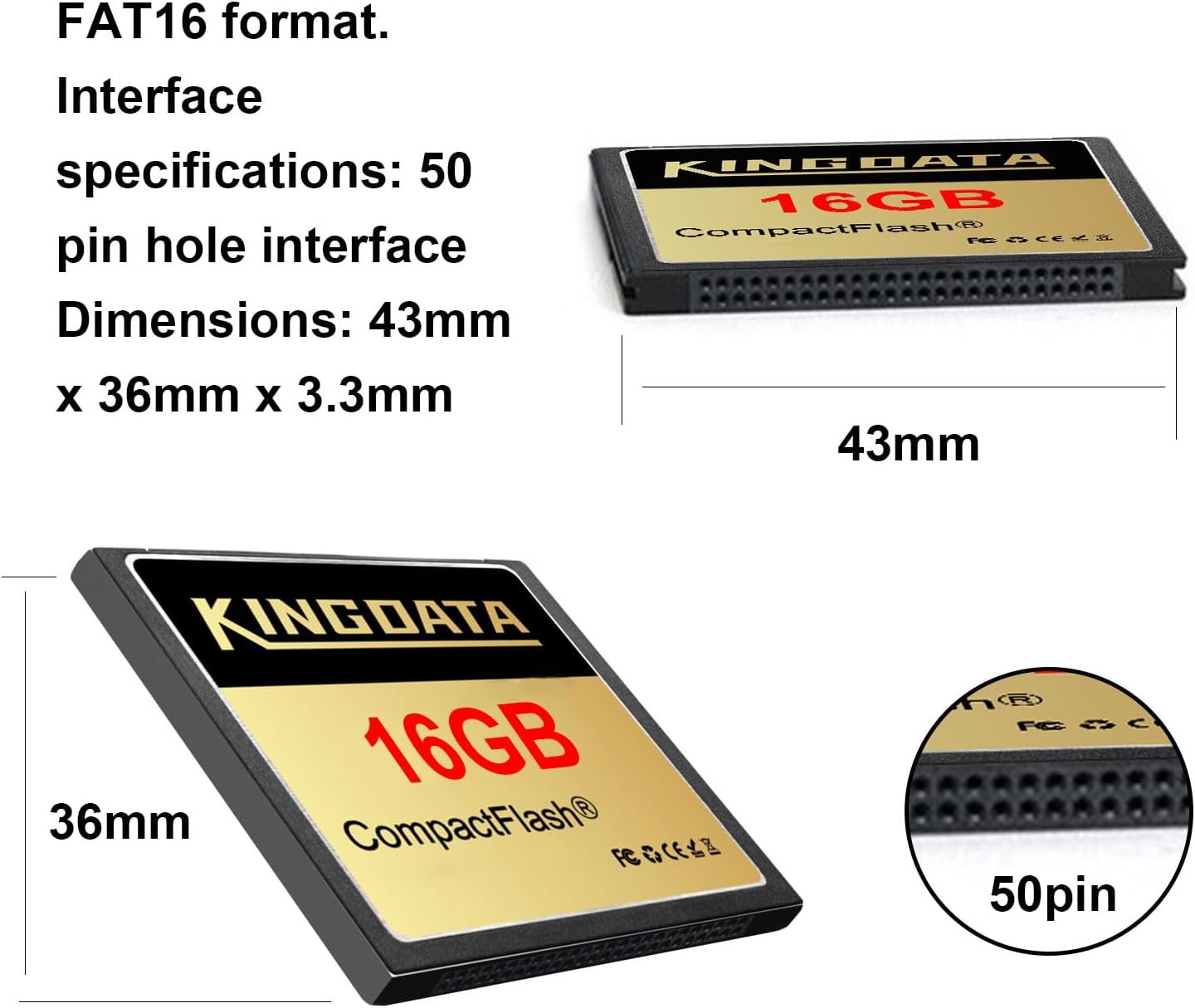 Scheda CompactFlash 16GB 2pack CF133X FAT32 Tipo I - immagine 6