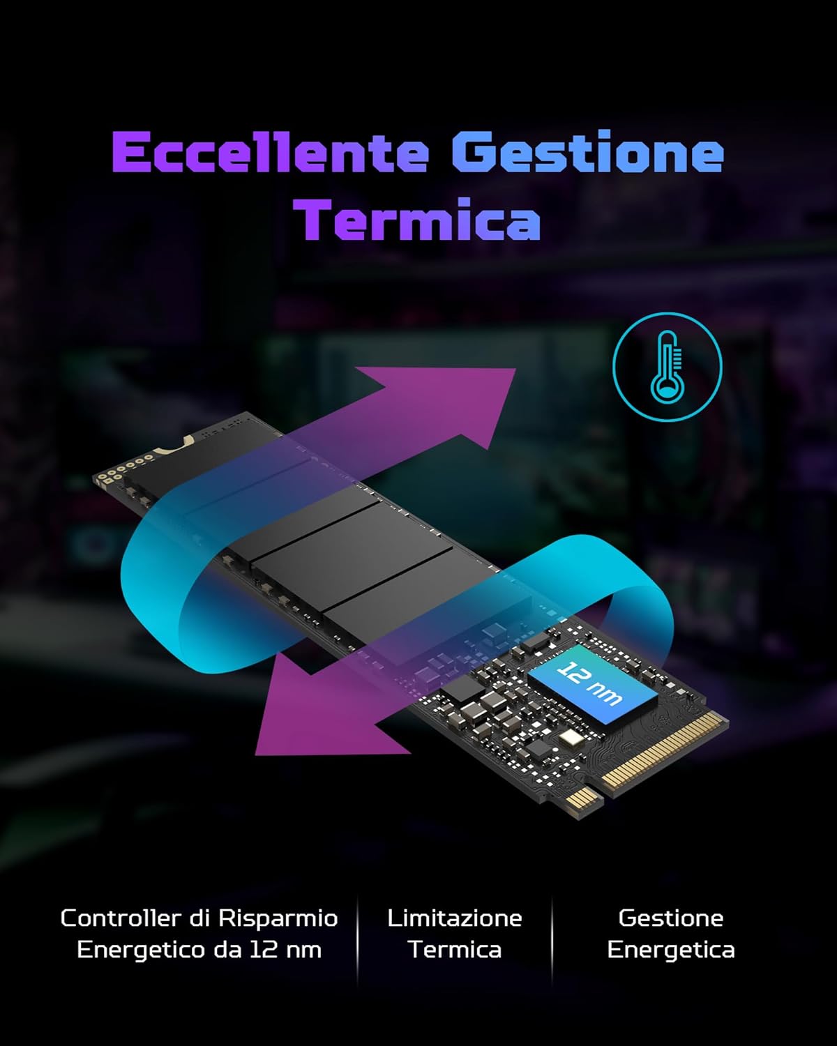 SSD Acer Predator GM7 1TB M.2 PCIe Gen4 x4 NVMe 2.0 - immagine 3