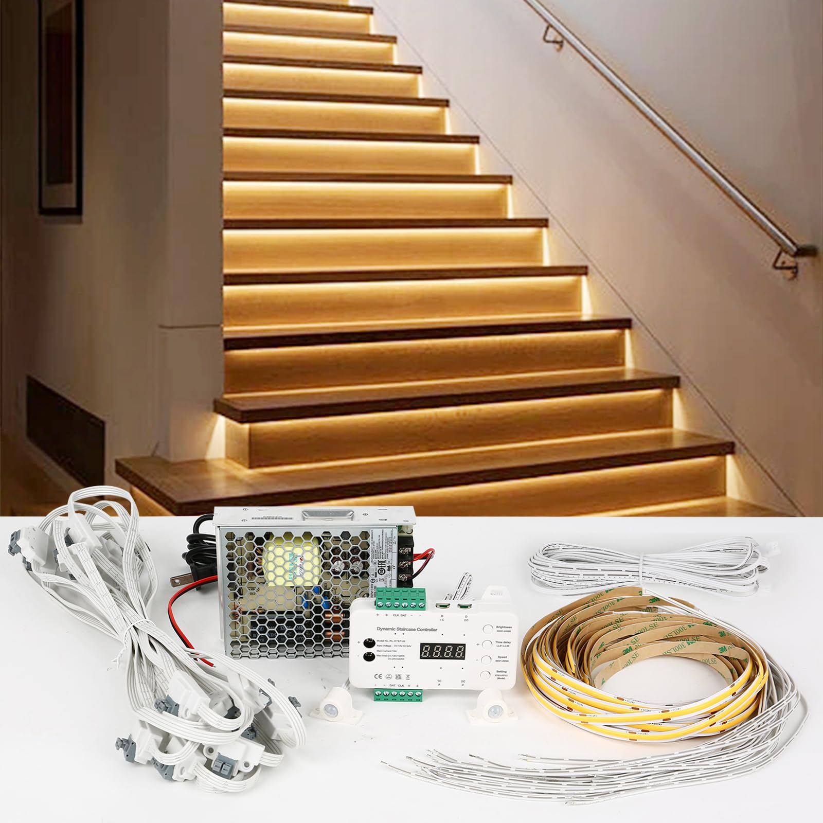 Xlsbz Illuminazione per Gradini a LED con Sensore di Movimento