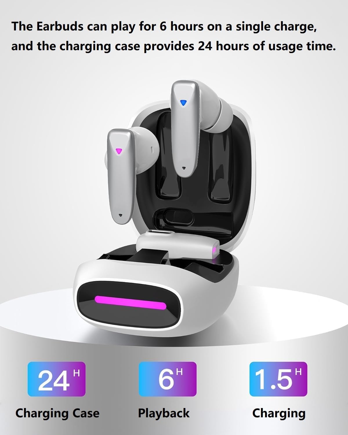 Eppfun cutemeet380 Auricolari Gaming Wireless per VR Quest3 2, Bianco - immagine 5