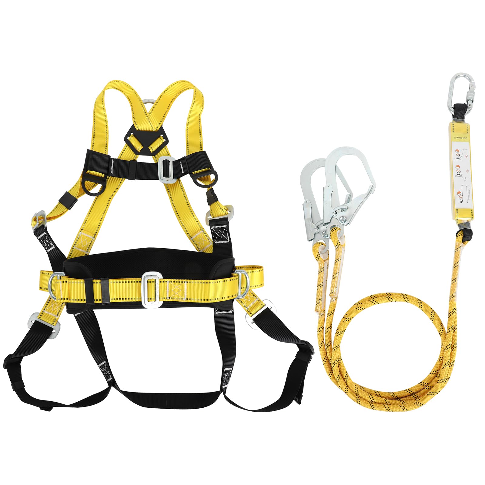 Cintura di Sicurezza Anticaduta a 5 Punti con 2 Ganci