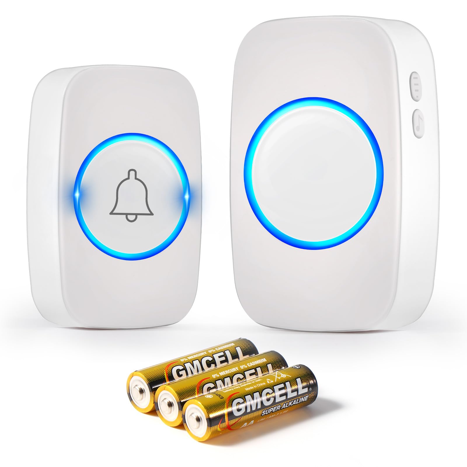 Blendura Campanello Senza Fili da Esterno IP55, Bianco