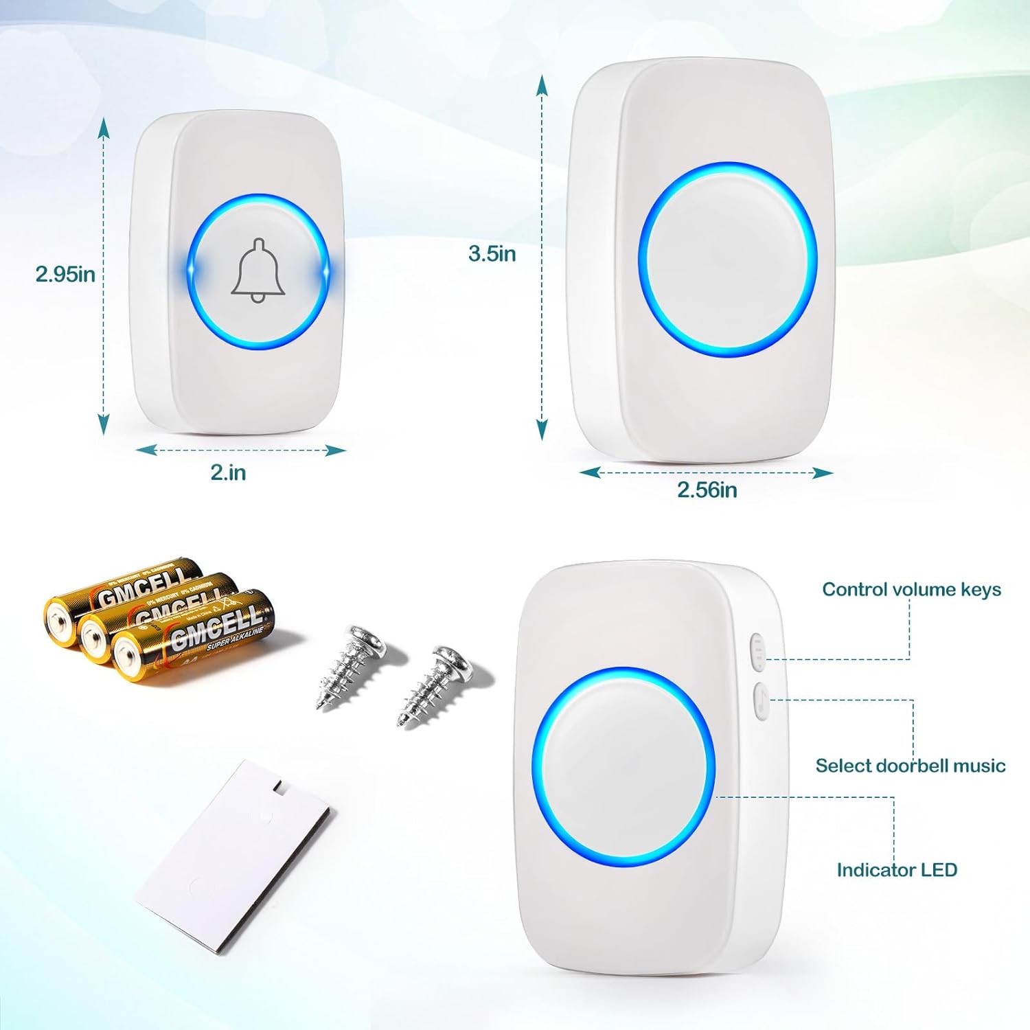 Blendura Campanello Senza Fili da Esterno IP55, Bianco - immagine 6