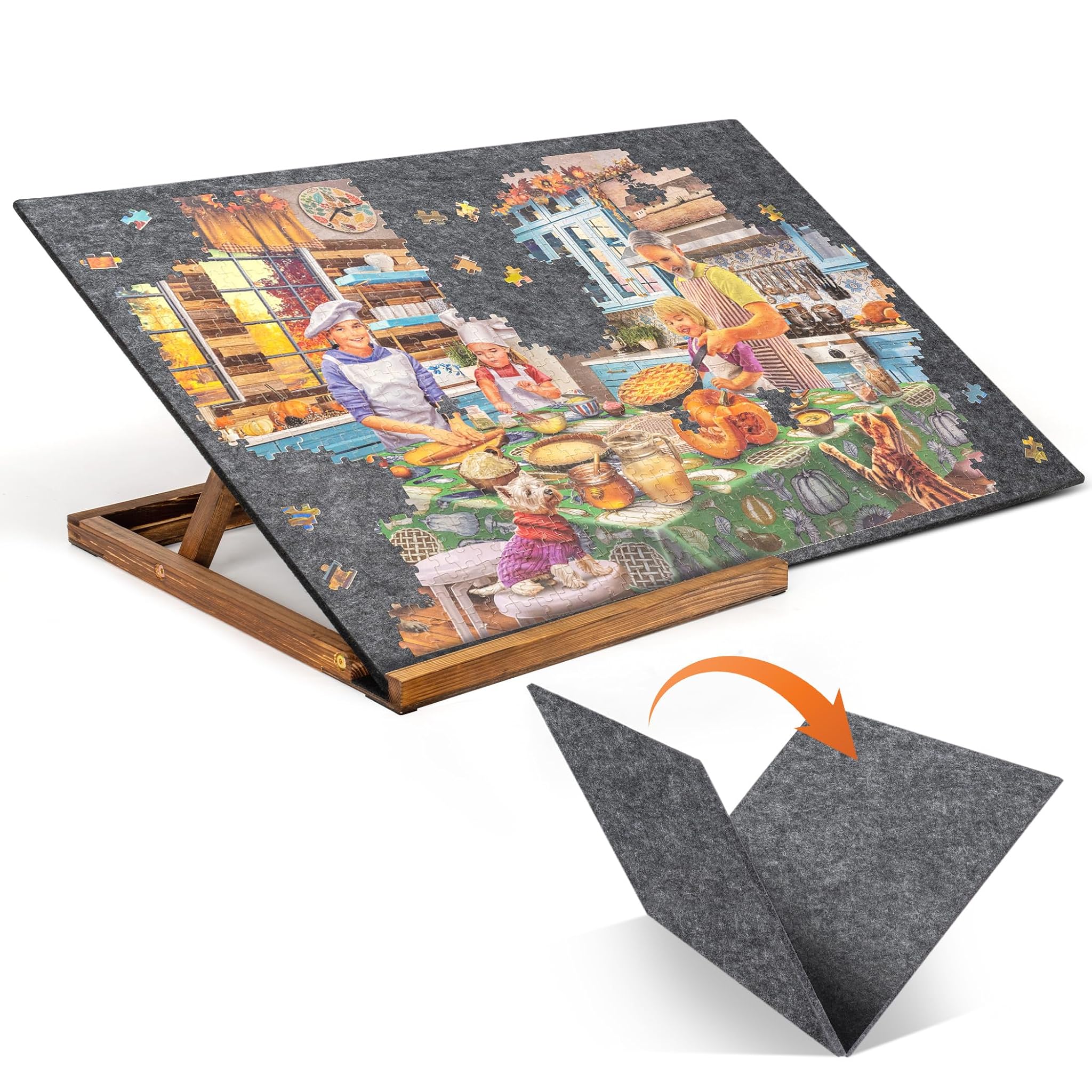 Tektalk Tavola Puzzle Pieghevole con Supporto Regolabile