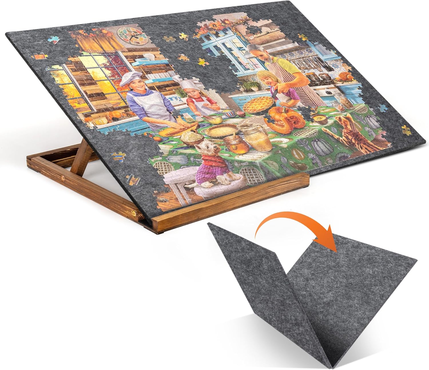 Tektalk Tavola Puzzle Pieghevole con Supporto Regolabile - immagine 1