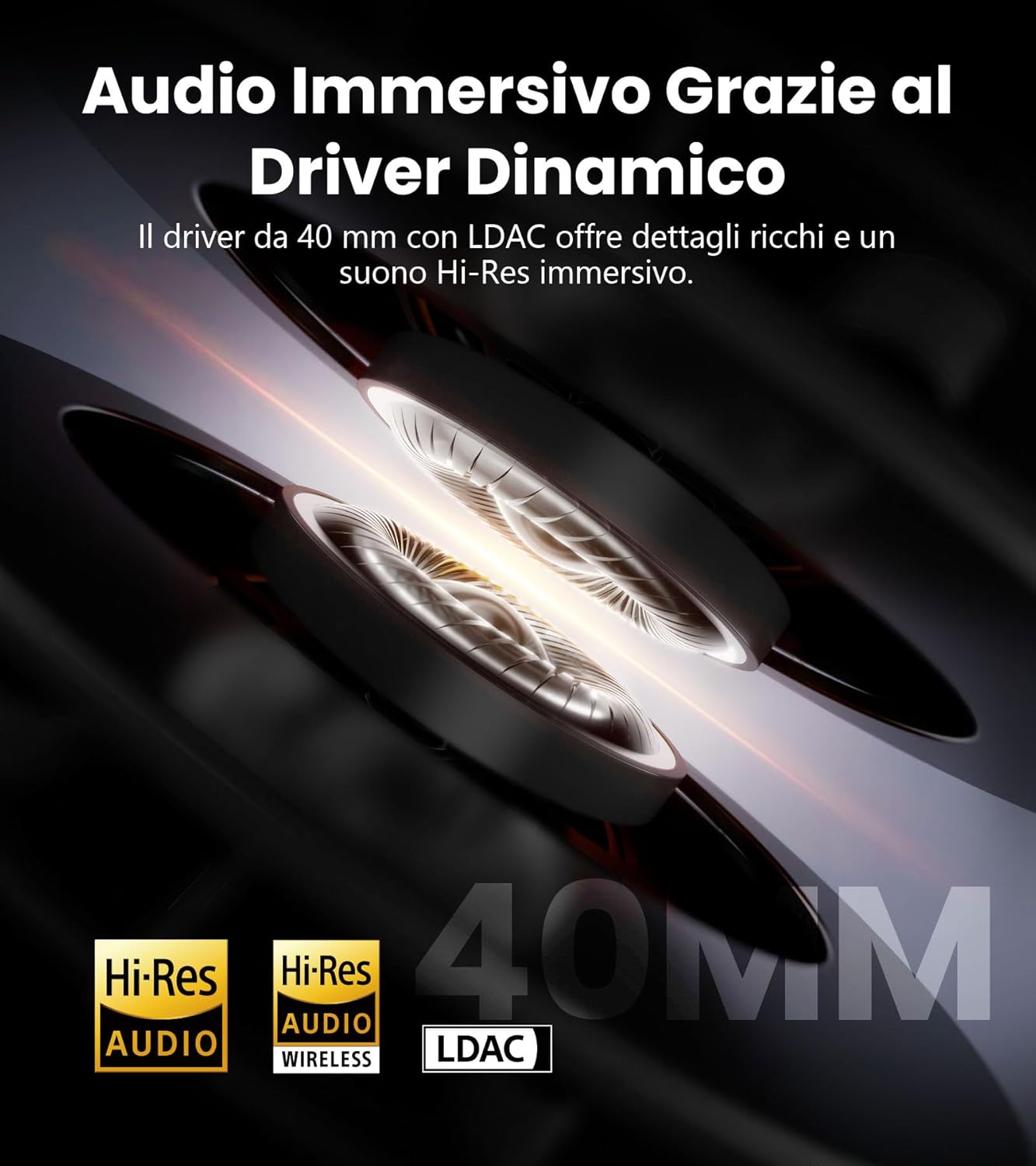 Edifier W820NB Plus Gen 2 - Cuffie Wireless ANC, Grigio - immagine 2