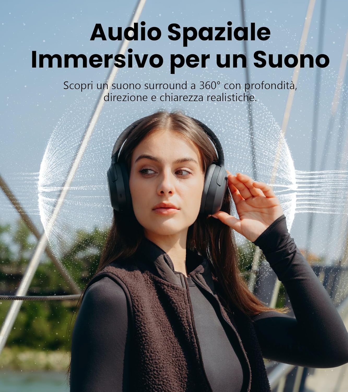 Edifier W820NB Plus Gen 2 - Cuffie Wireless ANC, Grigio - immagine 8