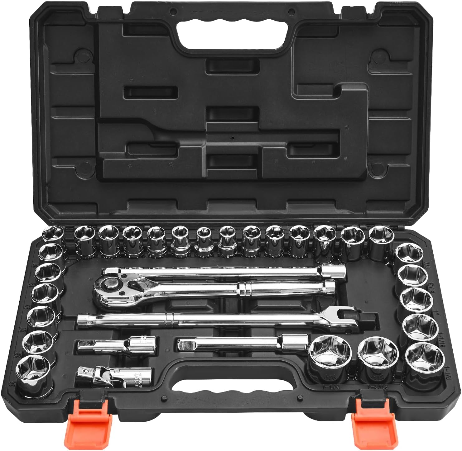 VEVOR Set di Bussole, 33 Pezzi, Set di Bussole e Cricchetti da 12,7 mm ...