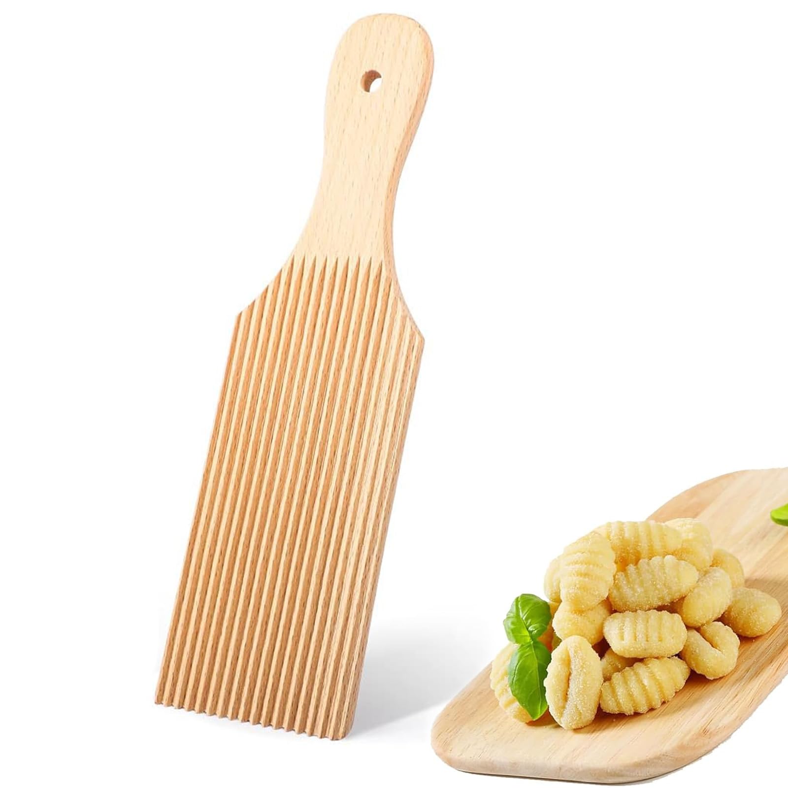 Gnocchi Tagliere per pasta con superficie in legno di faggio, accessori per pasta maker, tagliere per spätzle per fare gnocchi noodles maccheroni burro fusillib per casa e cucina utensili per pasta