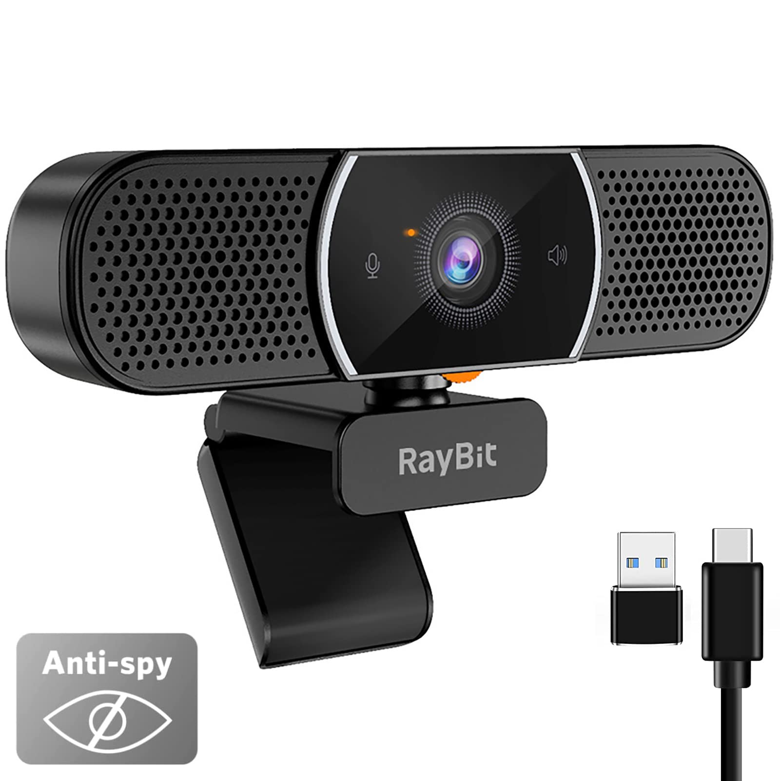 Raybit 3 in 1 Webcam 2K HD USB C con Microfono