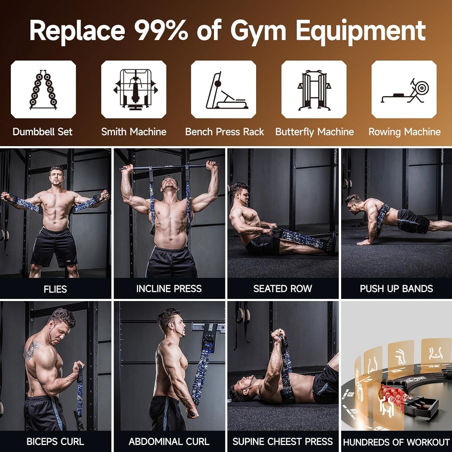 Innstar Banda di Resistenza Regolabile con Barra - immagine 2