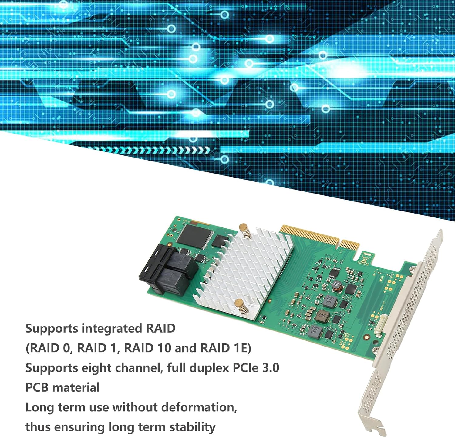 Smart Controller Card Scheda Array LSI SAS3008 8 Porte Controller Array RAID SAS PCIE 3.0 da 12 Gb S per Dispositivo Terminale SATA - immagine 8