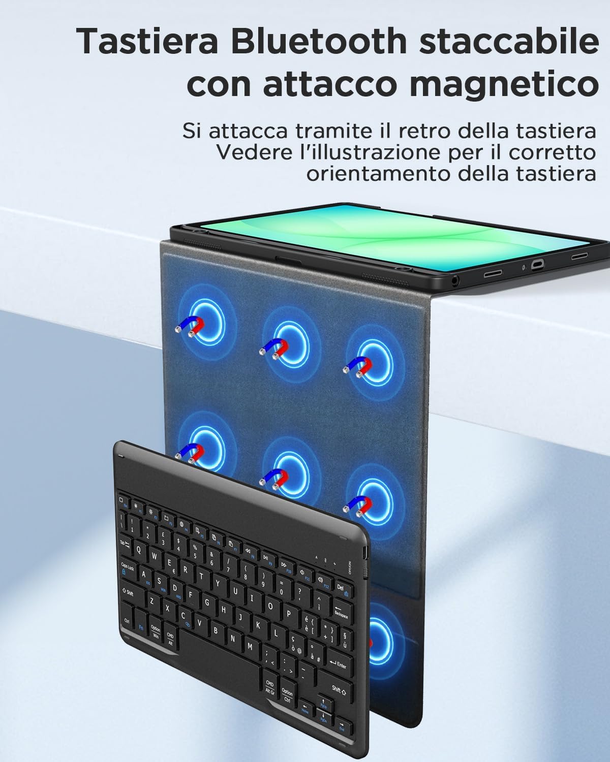 Easyacc Cover con Tastiera per Samsung Galaxy Tab A11 Plus - immagine 7