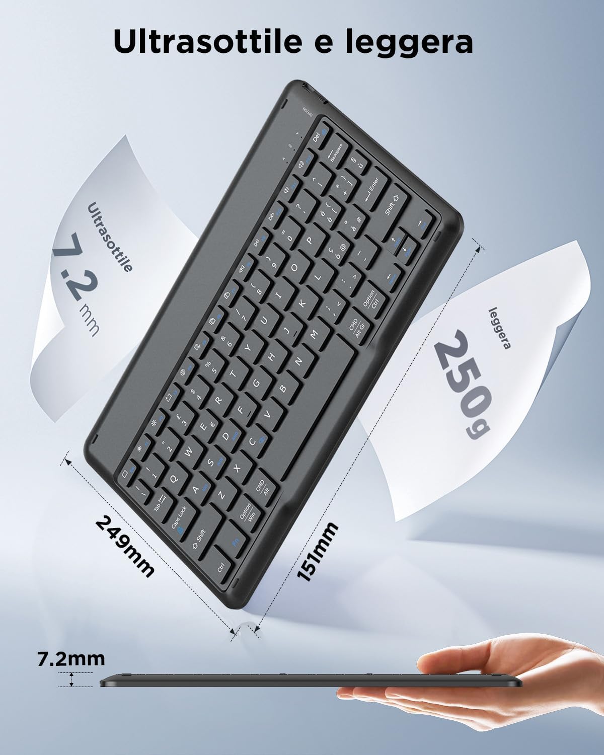 Easyacc Cover con Tastiera per Samsung Galaxy Tab A11 Plus - immagine 8