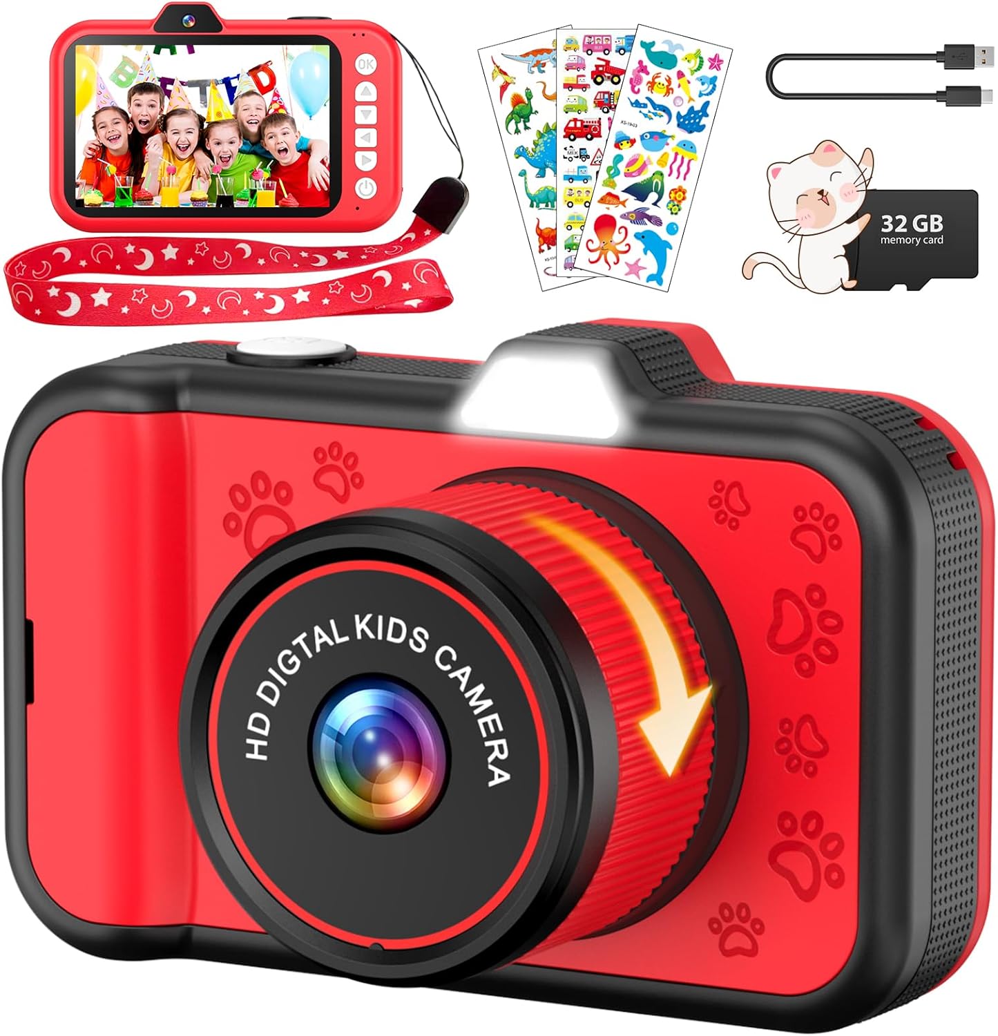 Ushining Macchina Fotografica Bambini 3.5" Schermo - immagine 1