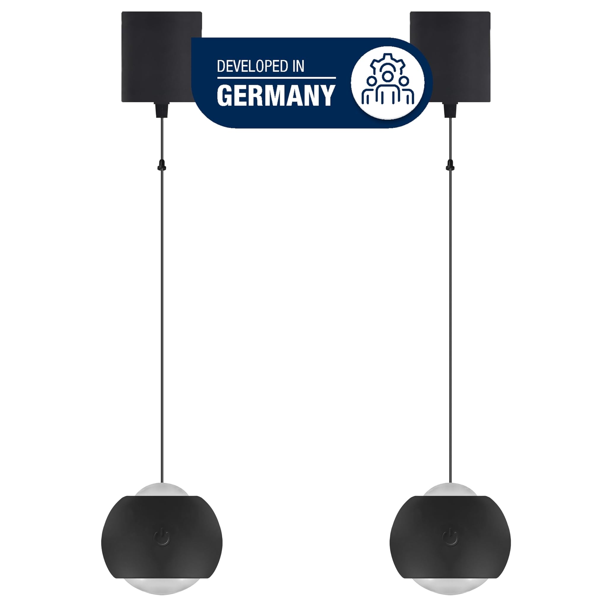 Rev Set 2 Lampade a Sospensione a LED, Nero