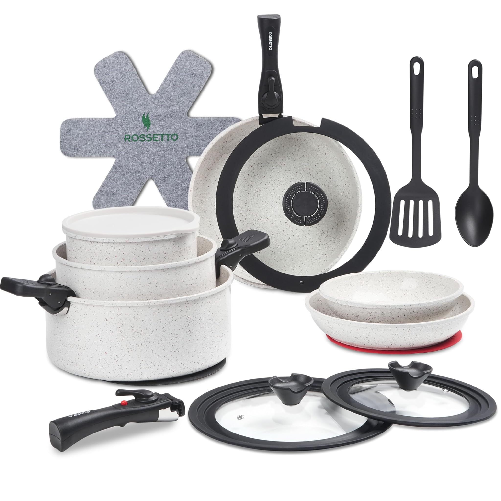 Rossetto Set di Pentole 23 Pezzi Antiaderenti