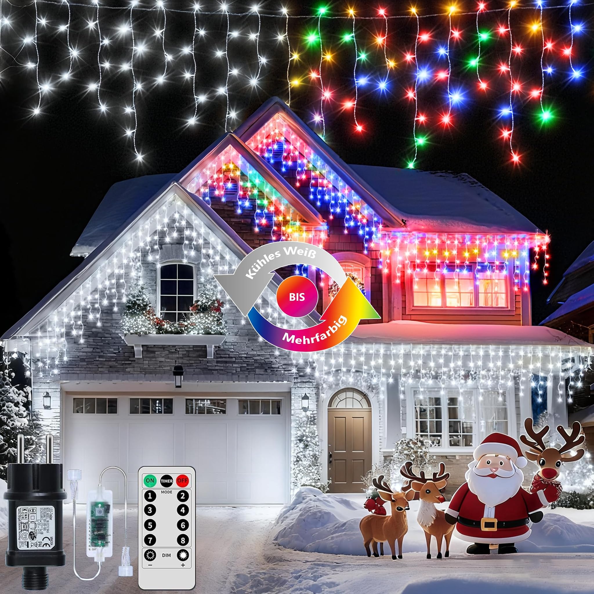 Luci di Natale da Esterno 800 LED 25+5M, IP65