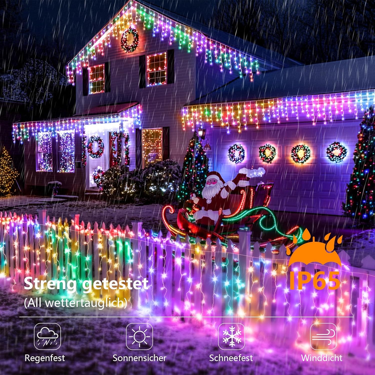 Luci di Natale da Esterno 800 LED 25+5M, IP65 - immagine 2