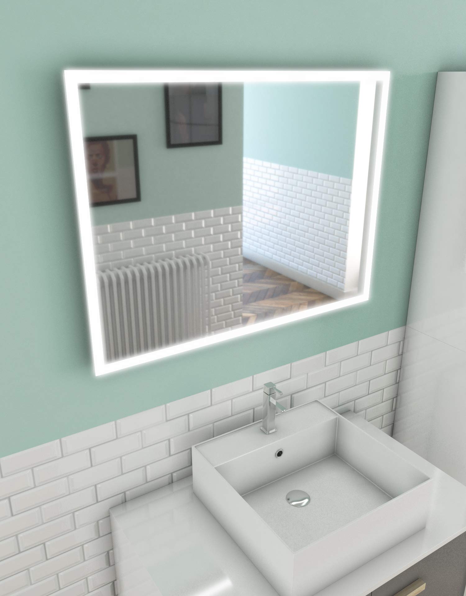 Aurlane MIR018 - Specchio per bagno, multicolore, unico