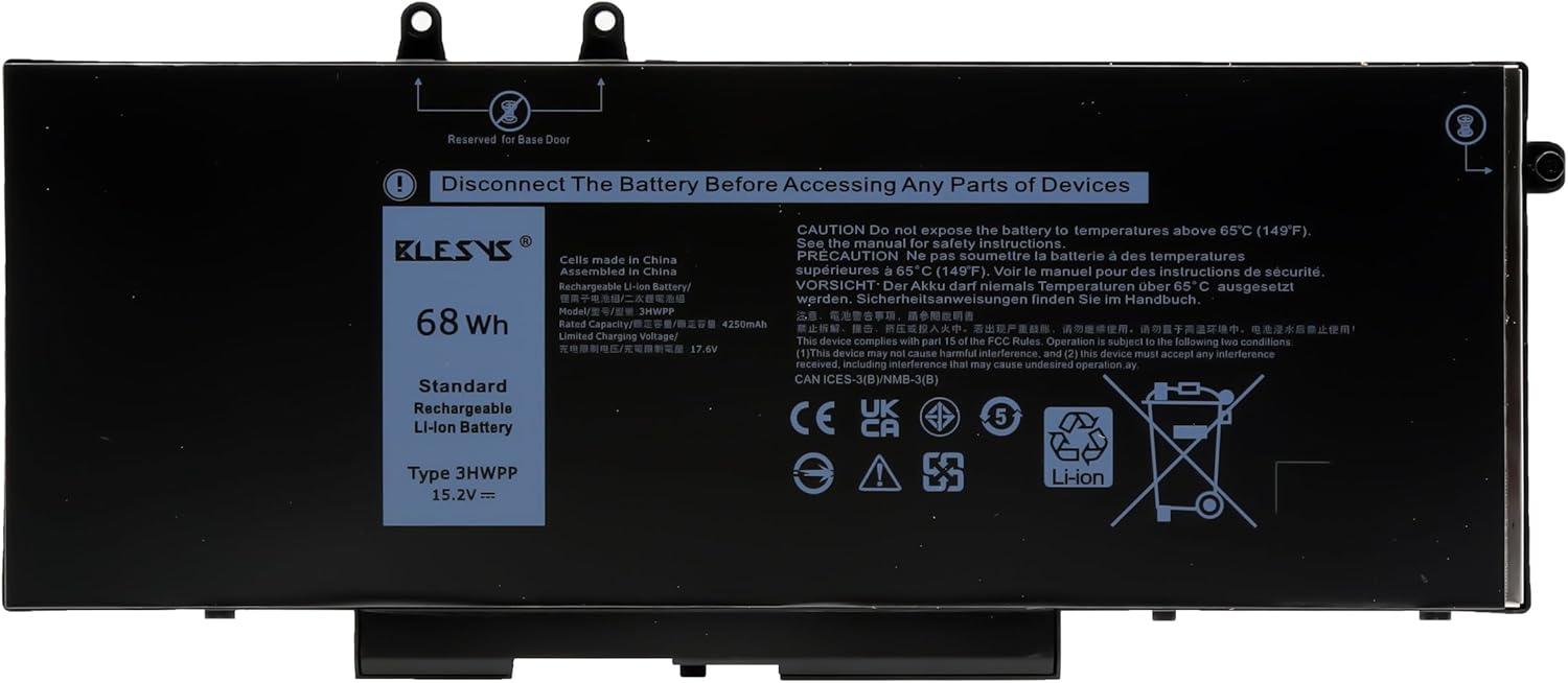 Blesys Batteria 15.2V/68Wh per DELL Latitude e Inspiron - immagine 2