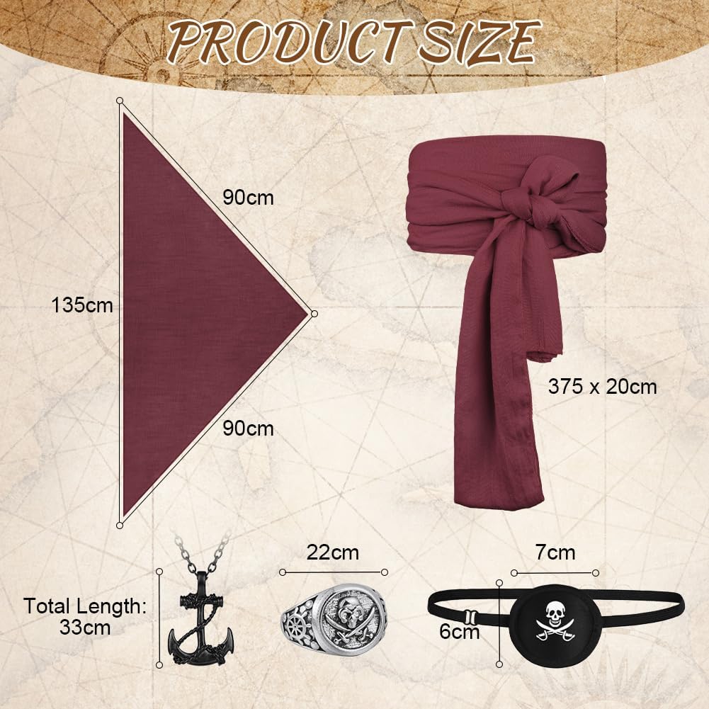 Kit Accessori Pirata - Capitano Pirata - immagine 2