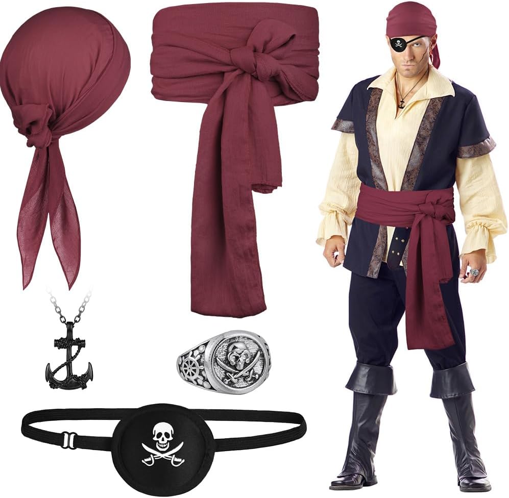 Kit Accessori Pirata - Capitano Pirata - immagine 8