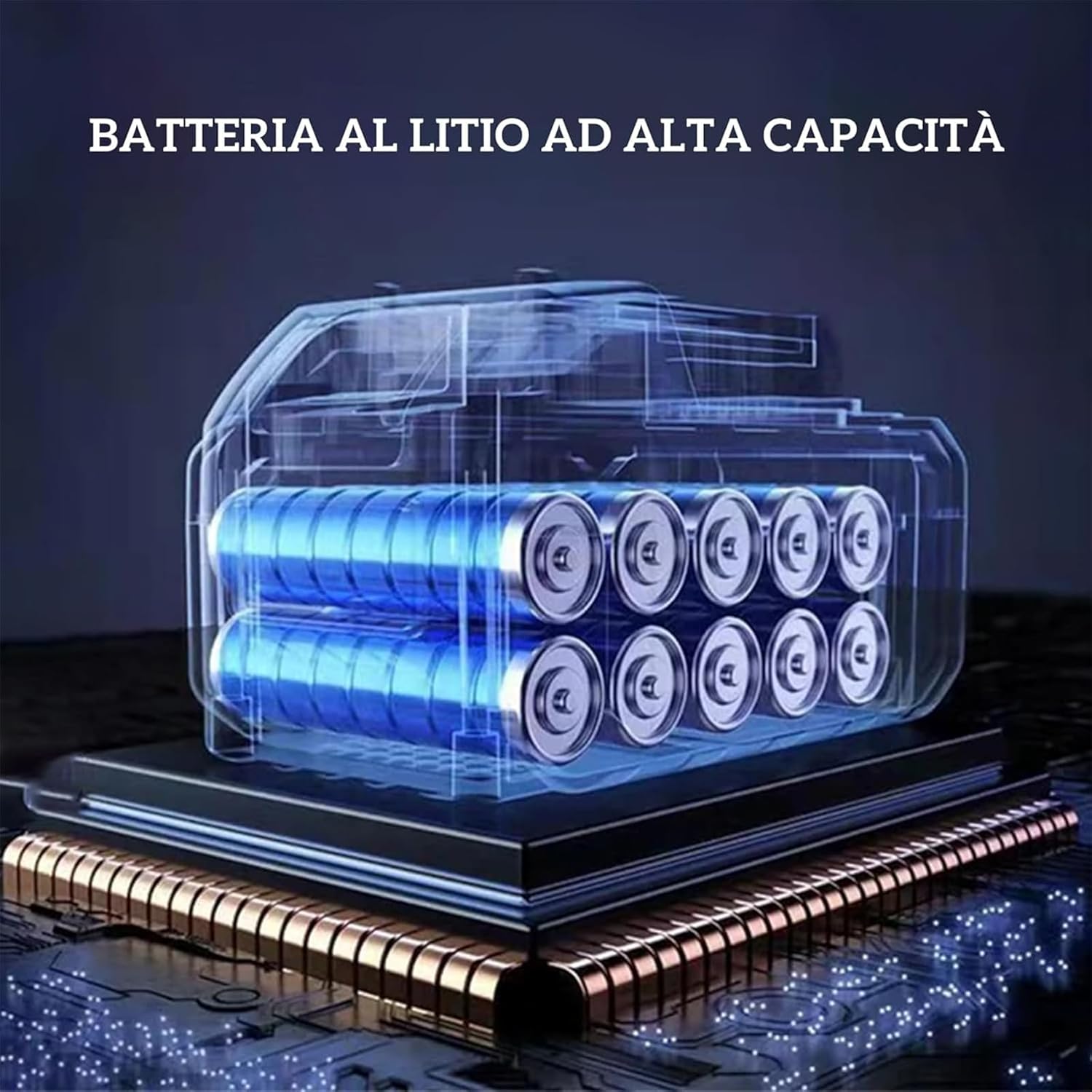 Decespugliatore a Batteria con 2 Batterie, Nero - immagine 4