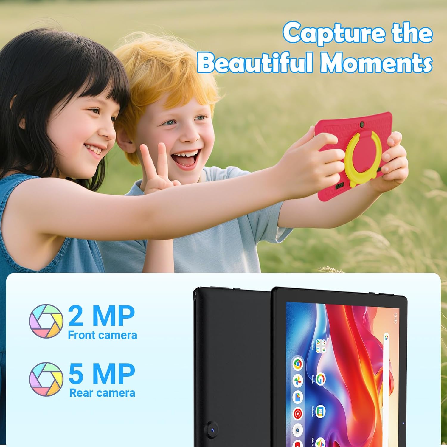 Digiland Android 15 Tablet Bambini 10.1 Pollici, Rosa - immagine 3