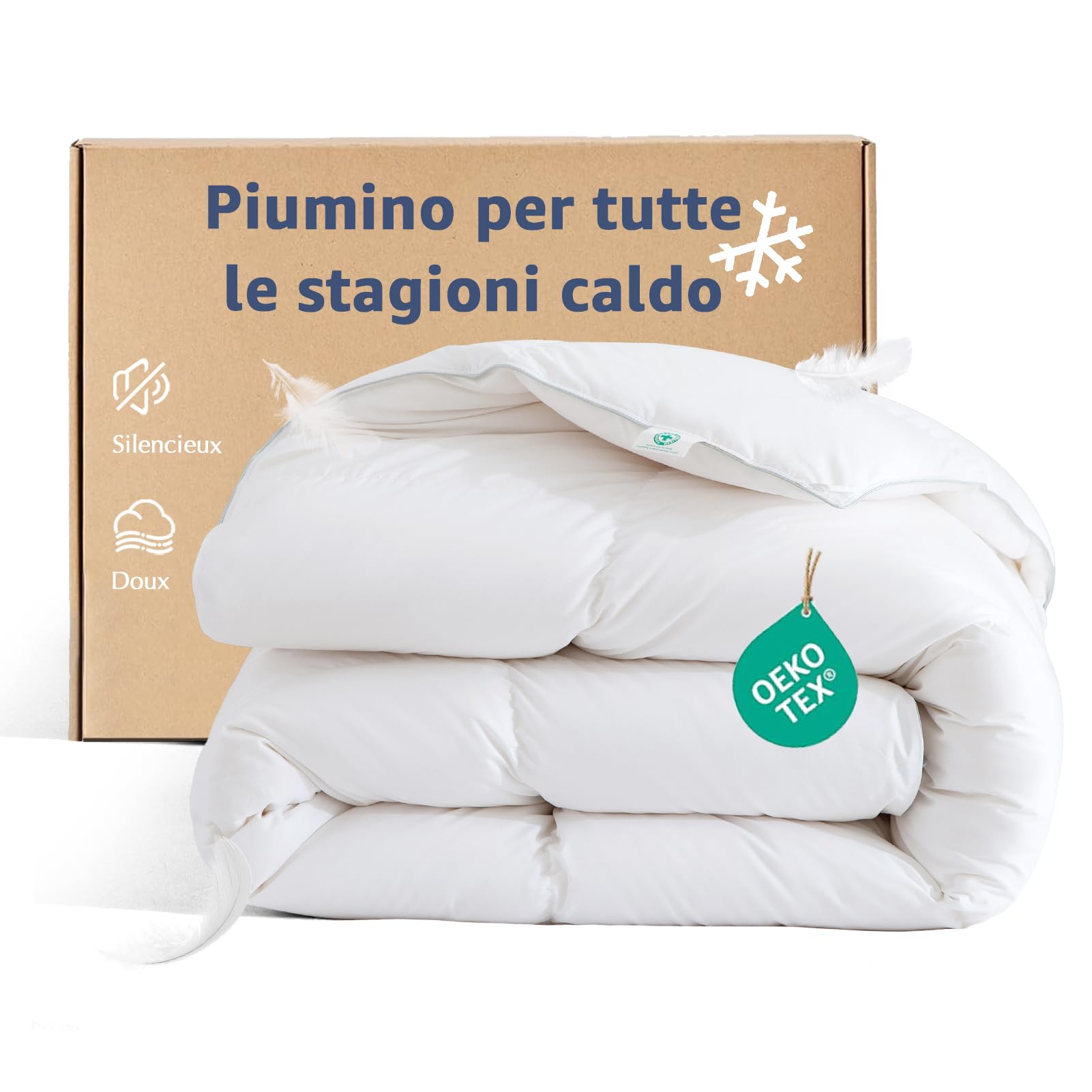 Piumino Caldo per Tutto l'Anno 135x200 cm