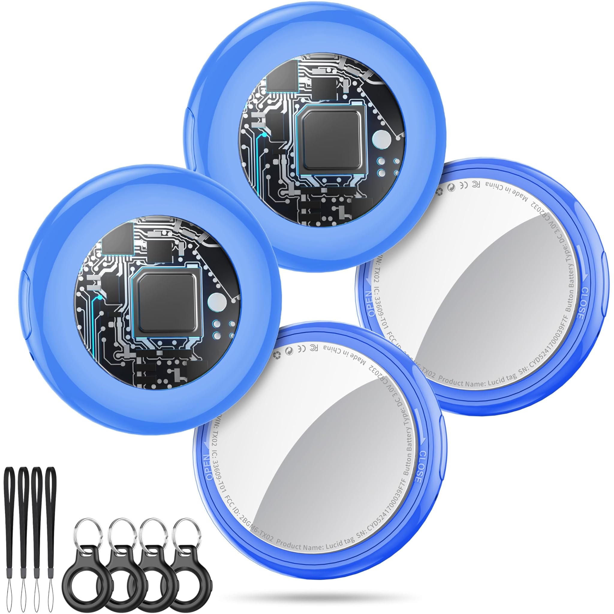 Air Tracker Tags 4 Pack Blu per Apple Dov'è (iOS)