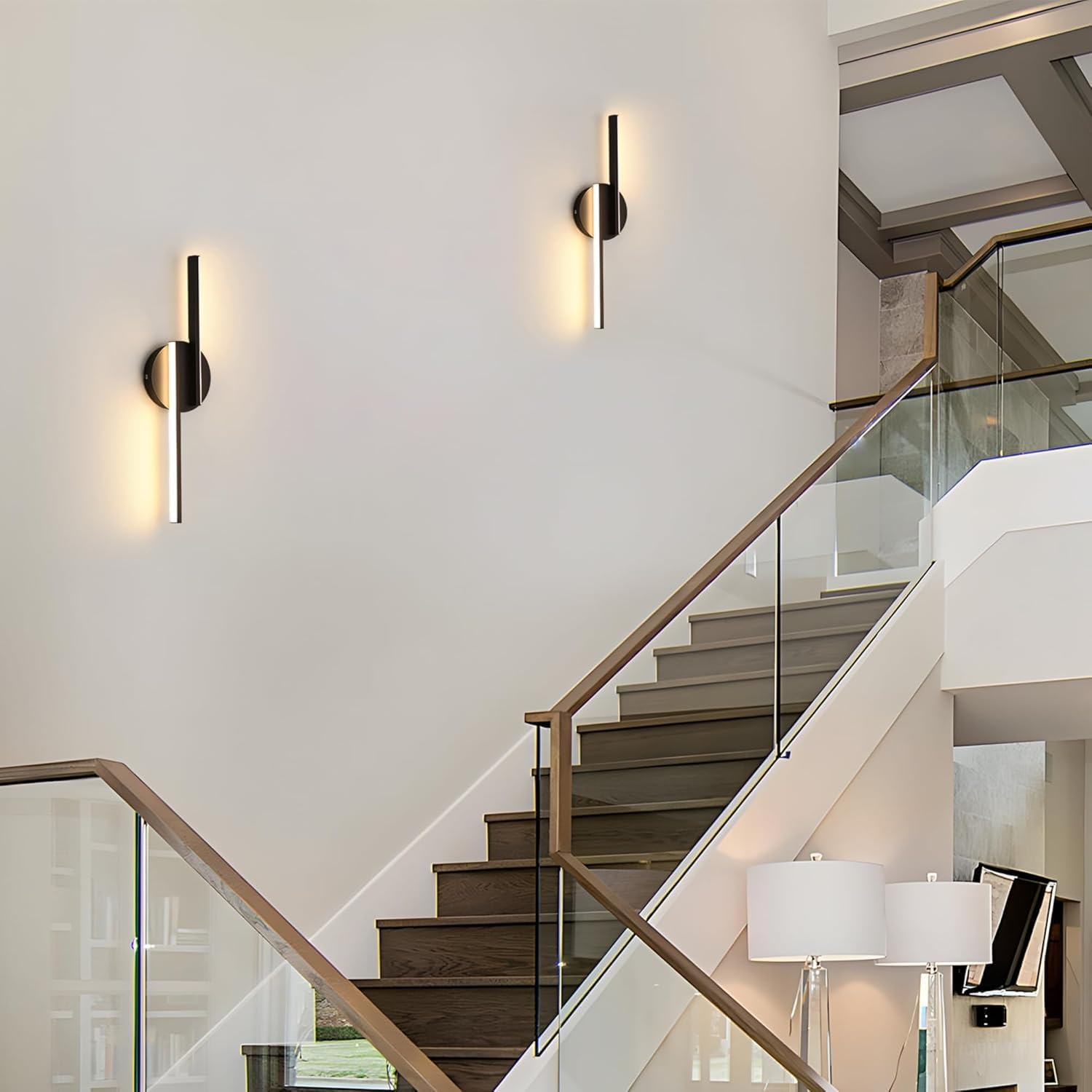 Applique da Parete Interno LED 16W, Nera (2 Pezzi) - immagine 2