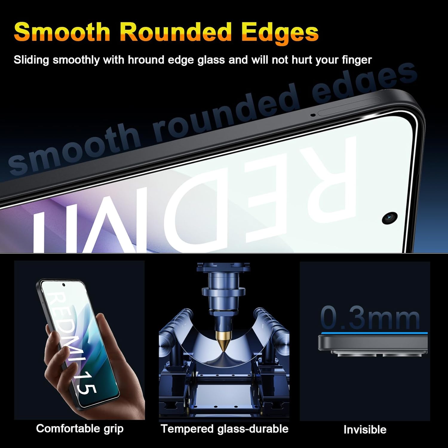 Qulloo Vetro Temperato per Xiaomi Redmi 15 4G/5G - immagine 4