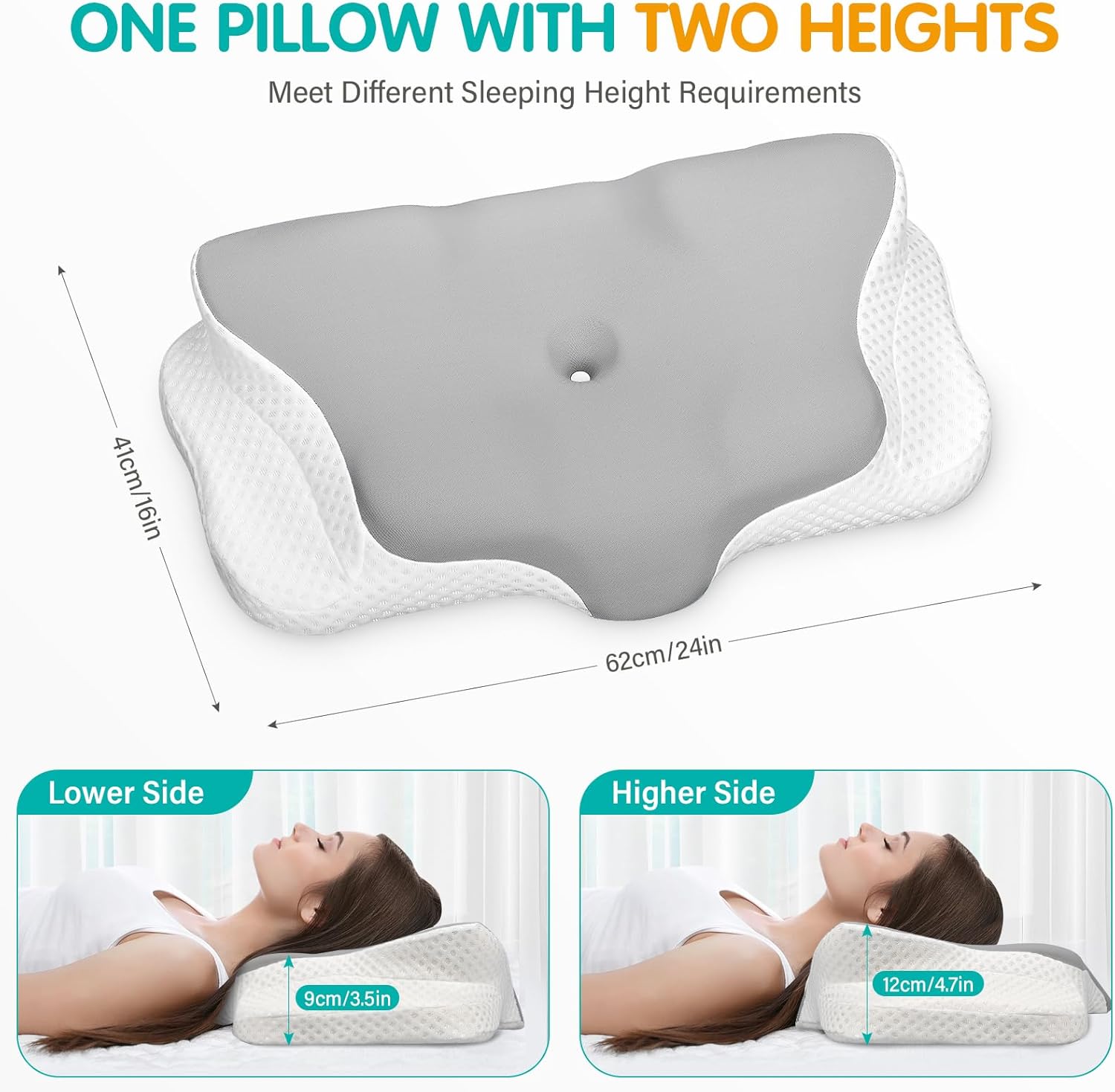 Cuscino Memory Foam Ergonomico per Supporto Cervicale - immagine 2