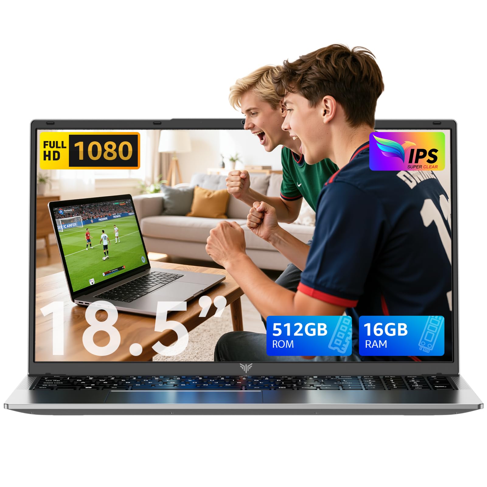 ACEMAGIC 2025 Pc Portatile 18.5 Pollici con 16 GB RAM 512 GB SSD (processore N150, 8000 mAh), display 1080 FHD,HDMI WIFI 5G,BT5.0,Type C, 3 porte USB 3.2, Laptop leggero per studio e ufficio