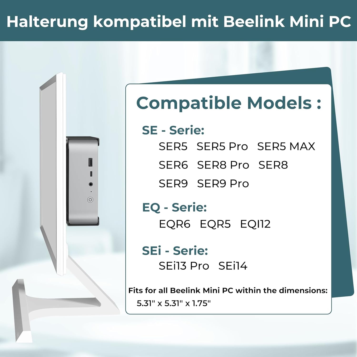 Supporto Mini PC VESA in metallo - immagine 2