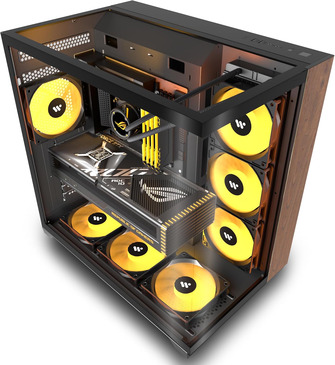 Ansaite Case PC Mid Tower Gaming con 6 Ventole ARGB - immagine 1