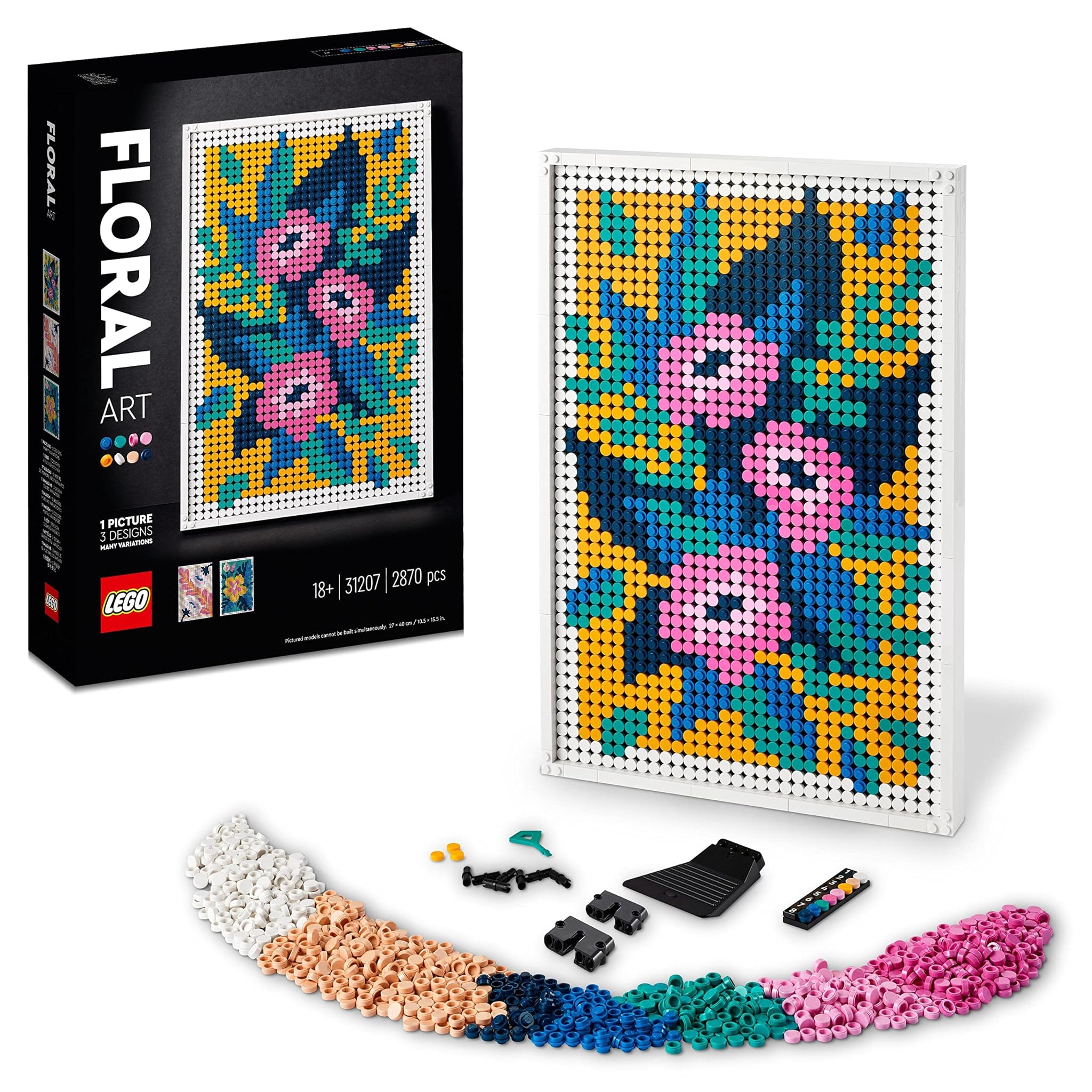 Lego ART Motivi Floreali - Set Decorazioni Murali 3 in 1