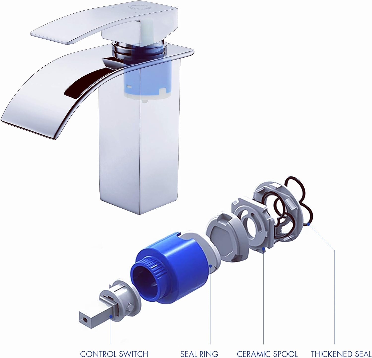 Cecipa Rubinetto per Bagno a Cascata Miscelatore - immagine 4