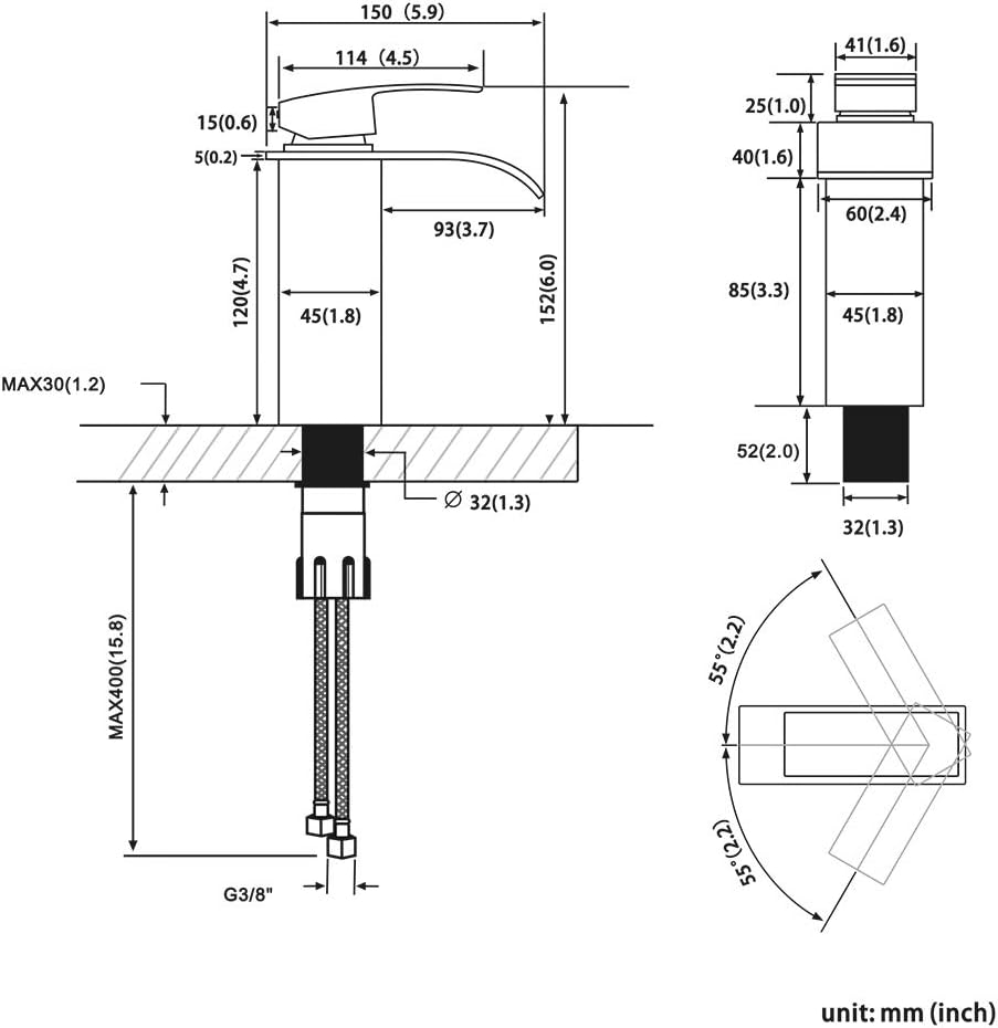 Cecipa Rubinetto per Bagno a Cascata Miscelatore - immagine 7
